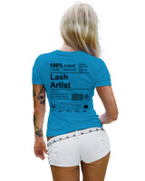 T-Shirt Στενή Γραμμή - Lash Artist - Color Thumbnail Τιρκουάζ