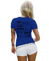 T-Shirt Στενή Γραμμή - Lash Artist - Color Thumbnail Μπλε Ρουά