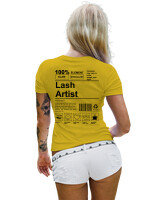 T-Shirt Στενή Γραμμή - Lash Artist - Color Thumbnail Χρυσό Κίτρινο