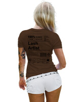 T-Shirt Στενή Γραμμή - Lash Artist - Color Thumbnail Καφέ
