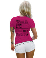 T-Shirt Στενή Γραμμή - Lash Artist - Color Thumbnail Φουξια