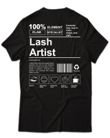 T-Shirt Unisex - Lash Artist - Color Thumbnail Μαύρο