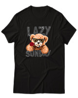 T-Shirt Αντρικό - Lazy Sundays - Color Thumbnail Μαύρο