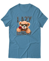 T-Shirt Αντρικό - Lazy Sundays - Color Thumbnail Τιρκουάζ