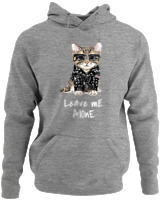 Φούτερ με κουκούλα - Leave Me Alone - Color Thumbnail Γκρι Μελανζέ