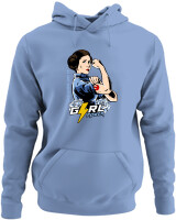 Φούτερ με κουκούλα - Leia Strikes Back - Color Thumbnail Blue Carolina