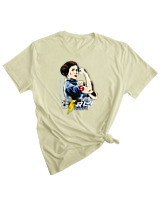 T-Shirt Woman Fashion Γυναικείο - Leia Strikes Back - Color Thumbnail SAGE GREEN