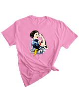 T-Shirt Woman Fashion Γυναικείο - Leia Strikes Back - Color Thumbnail PINK