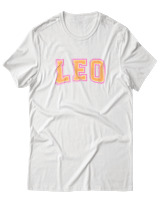 T-Shirt  Γυναικείο - Leo College Letters - Color Thumbnail Άσπρο