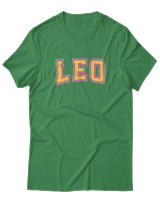 T-Shirt  Γυναικείο - Leo College Letters - Color Thumbnail Πράσινο