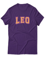 T-Shirt  Γυναικείο - Leo College Letters - Color Thumbnail Μώβ
