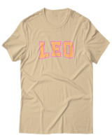 T-Shirt  Γυναικείο - Leo College Letters - Color Thumbnail Μπέζ