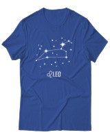 T-Shirt Αντρικό - Leo Universe - Color Thumbnail Μπλε Ρουά
