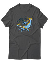 T-Shirt Αντρικό - Less Plastic Whale - Color Thumbnail Ανθρακί