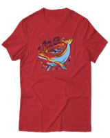 T-Shirt Αντρικό - Less Plastic Whale - Color Thumbnail Κόκκινο
