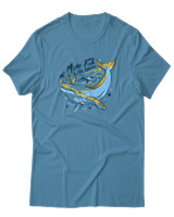 T-Shirt Αντρικό - Less Plastic Whale - Color Thumbnail Τιρκουάζ