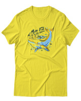 T-Shirt Αντρικό - Less Plastic Whale - Color Thumbnail Κίτρινο
