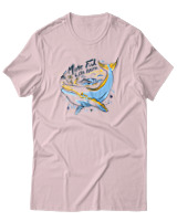 T-Shirt Αντρικό - Less Plastic Whale - Color Thumbnail Απαλό Ροζ