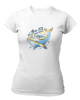 T-Shirt Στενή Γραμμή Γυναικείο - Less Plastic Whale - Color Thumbnail ΄Ασπρο