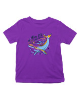 T-Shirt  Παιδικό - Less Plastic Whale - Color Thumbnail Σκούρο Μωβ