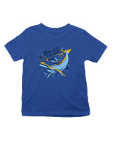 T-Shirt  Παιδικό - Less Plastic Whale - Color Thumbnail Μπλε Ρουά