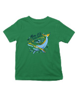 T-Shirt  Παιδικό - Less Plastic Whale - Color Thumbnail Πράσινο