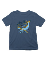 T-Shirt  Παιδικό - Less Plastic Whale - Color Thumbnail Σκούρο Μπλε