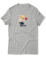 T-Shirt Αντρικό - Let's Move - Color Thumbnail Γκρι Μελανζέ
