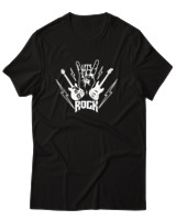 T-Shirt Αντρικό - Lets Rock - Color Thumbnail Μαύρο