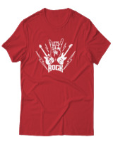 T-Shirt Αντρικό - Lets Rock - Color Thumbnail Κόκκινο