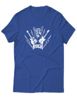 T-Shirt Αντρικό - Lets Rock - Color Thumbnail Μπλε Ρουά