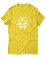 T-Shirt Αντρικό - Lets Rock - Color Thumbnail Χρυσό Κίτρινο