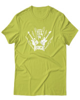 T-Shirt Αντρικό - Lets Rock - Color Thumbnail Λαχανί