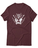 T-Shirt Αντρικό - Lets Rock - Color Thumbnail Μπορντό