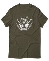 T-Shirt Αντρικό - Lets Rock - Color Thumbnail Χακί
