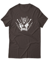 T-Shirt Αντρικό - Lets Rock - Color Thumbnail Καφέ