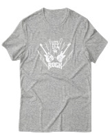 T-Shirt  Γυναικείο - Lets Rock - Color Thumbnail Γκρί Μελανζέ