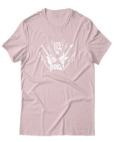 T-Shirt  Γυναικείο - Lets Rock - Color Thumbnail Απαλό Ροζ