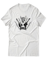 T-Shirt Αντρικό - Lets Rock - Color Thumbnail Άσπρο