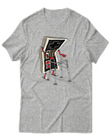 T-Shirt Unisex - Level Old - Color Thumbnail Γκρι Μελανζέ
