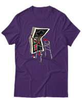 T-Shirt Unisex - Level Old - Color Thumbnail Σκούρο Μωβ