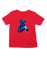 T-Shirt  Παιδικό - Level Up - Color Thumbnail Κόκκινο