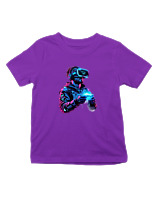 T-Shirt  Παιδικό - Level Up - Color Thumbnail Σκούρο Μωβ