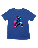 T-Shirt  Παιδικό - Level Up - Color Thumbnail Μπλε Ρουά