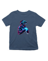 T-Shirt  Παιδικό - Level Up - Color Thumbnail Σκούρο Μπλε
