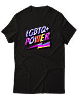 T-Shirt Αντρικό - LGBTQ Power - Color Thumbnail Μαύρο
