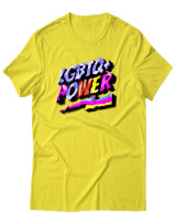T-Shirt Αντρικό - LGBTQ Power - Color Thumbnail Κίτρινο