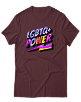 T-Shirt Αντρικό - LGBTQ Power - Color Thumbnail Μπορντό