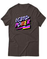 T-Shirt Αντρικό - LGBTQ Power - Color Thumbnail Καφέ