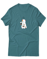 T-Shirt  Γυναικείο - Libra Cat - Color Thumbnail Μπλέ Πράσινο